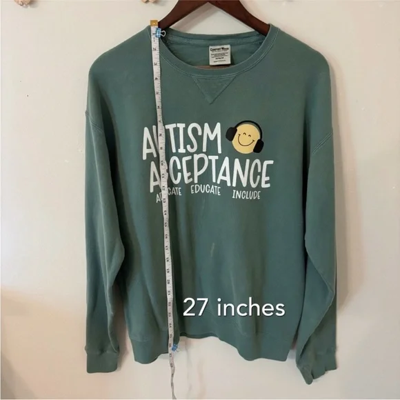 Autism Acceptance - Green Sweatshirt/Crewneck - Picture 6 of 8